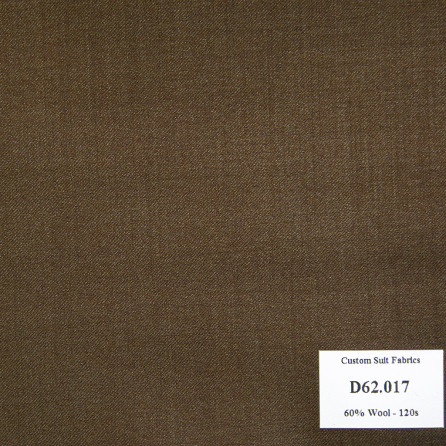 [ Call ] D62.017 Kevinlli V4 - Vải Suit 60% Wool - Nâu sẫm Trơn